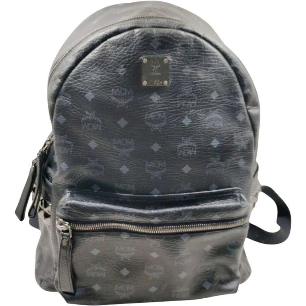 (L5) MCM Backpack Bag Black PVC